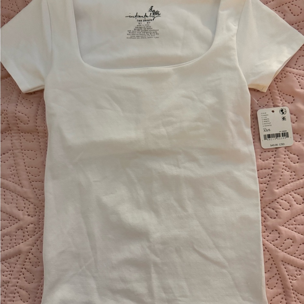 FP Movement by Free People White Short Sleeve Tee